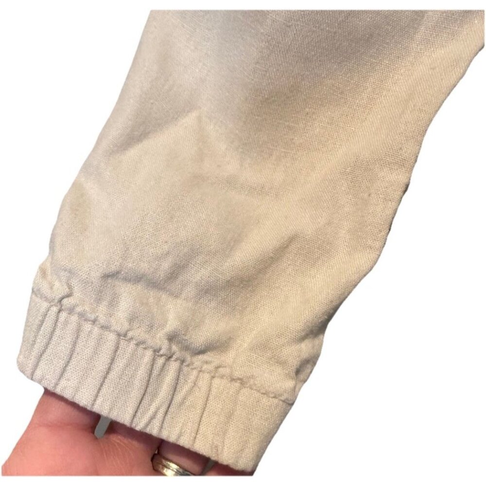 Old Navy Cream Linen Blend Womens Long Sleeve Utility Jacket XS Minimalist - Picture 5 of 11